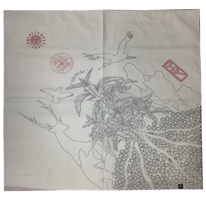 ハレの高原　風呂敷　裏面